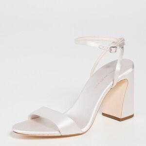 Loeffler Randall White Heels with Ankle Strap
